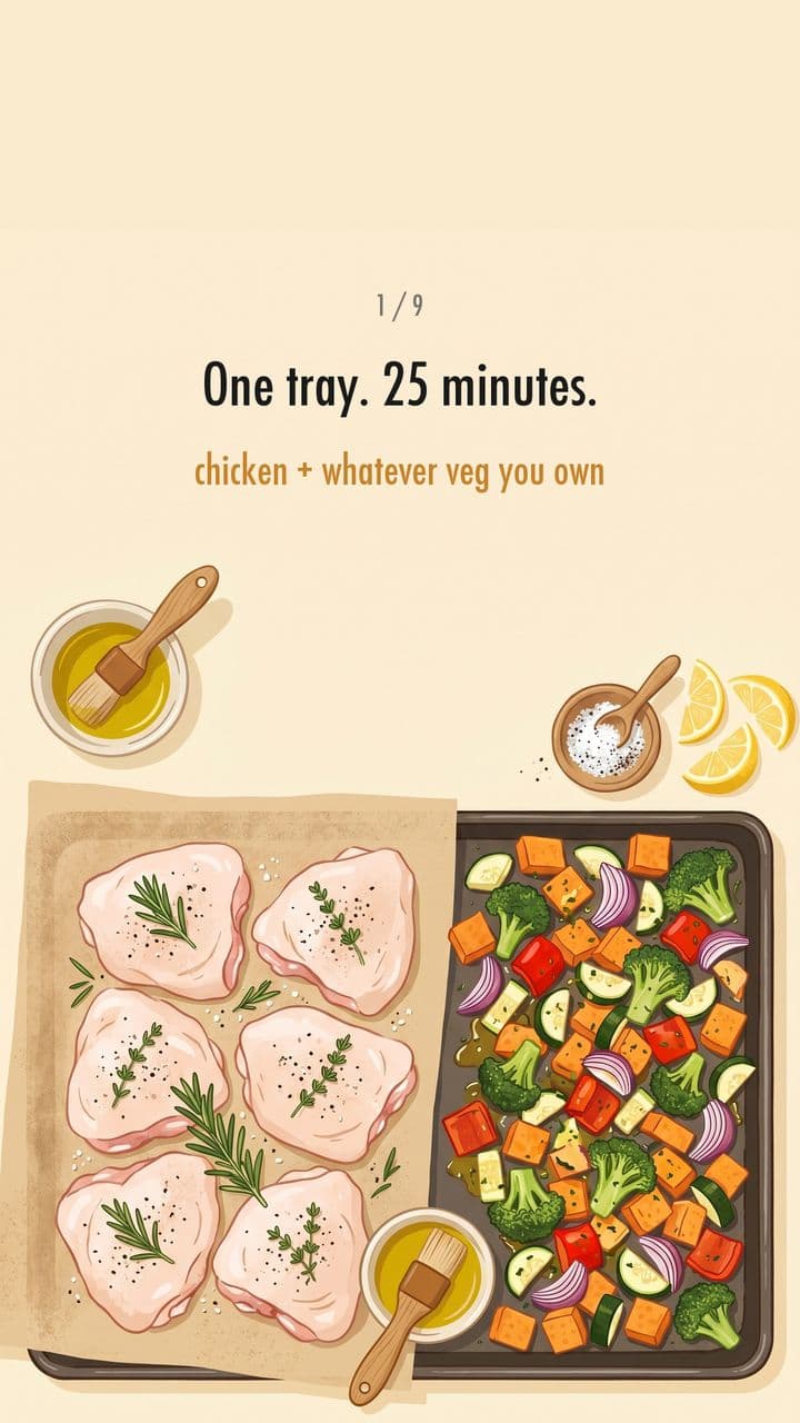 Sheet pan chicken dinner