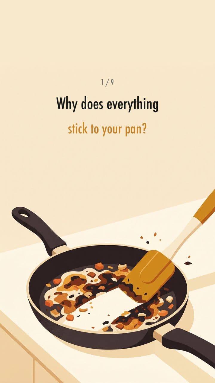 Why everything sticks to your pan