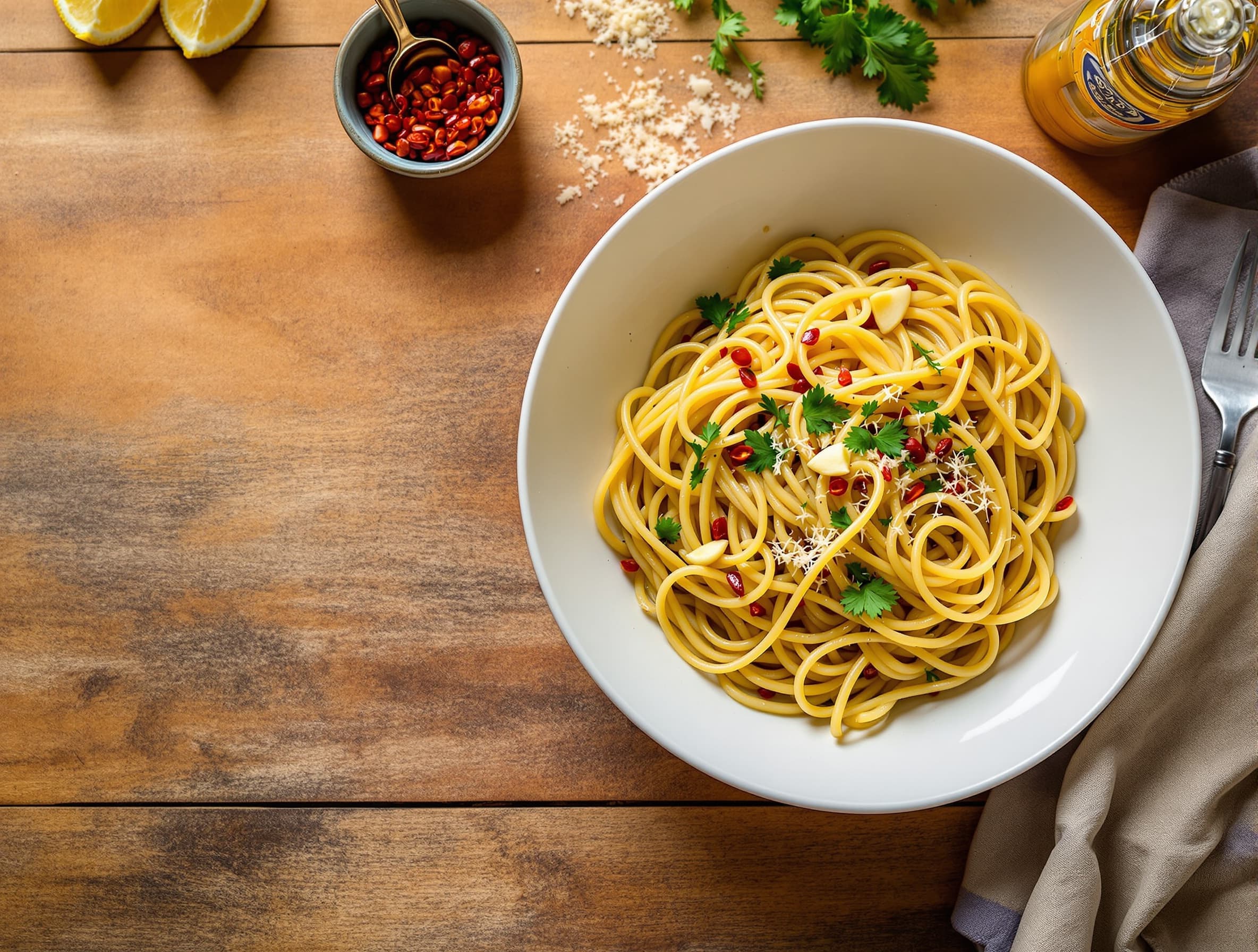 500-Calorie Pasta Aglio e Olio