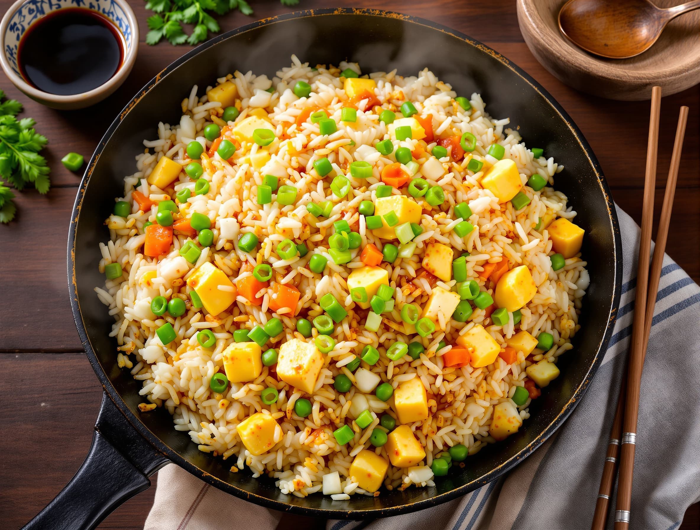 Egg Fried Rice (Fridge Cleanout)