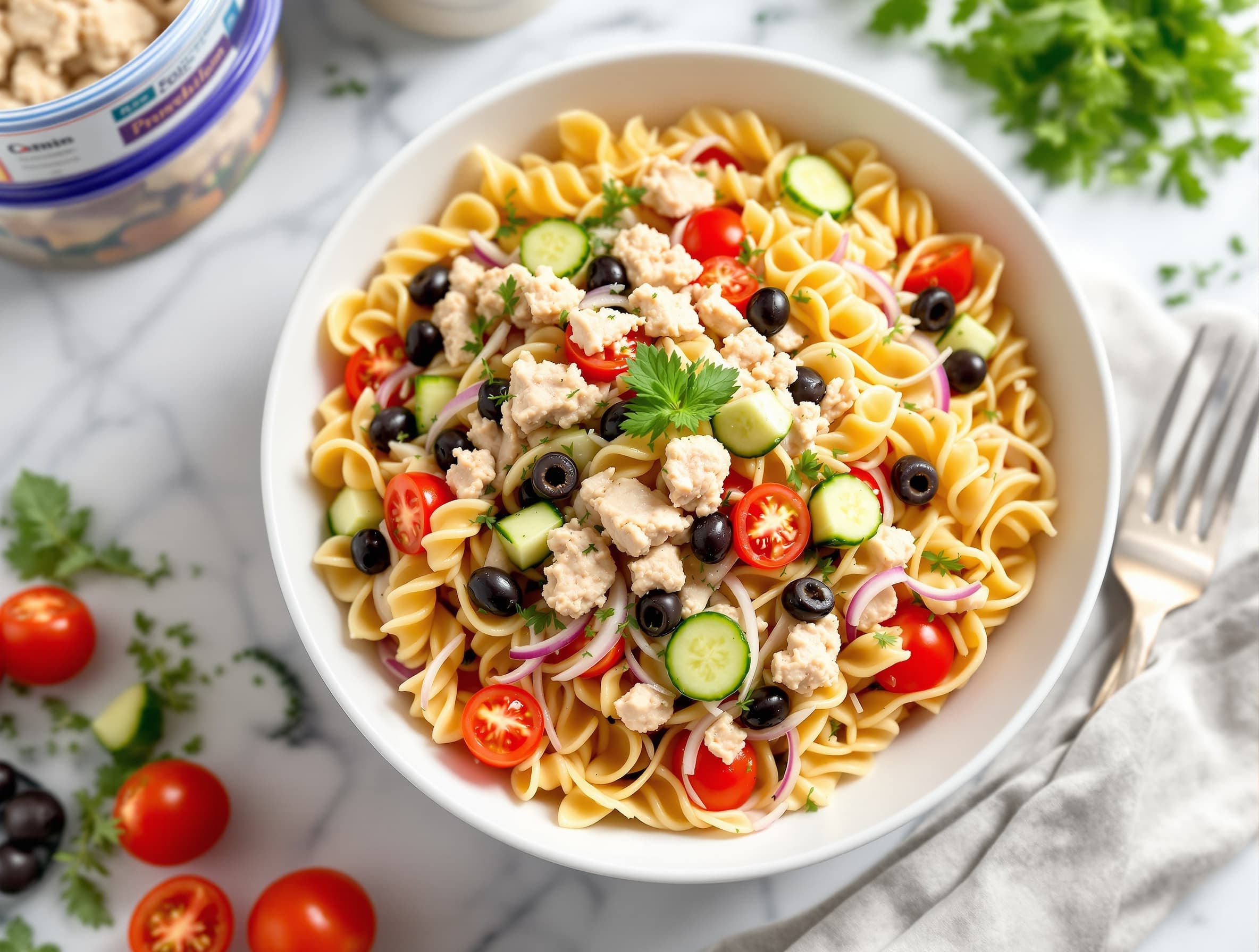 High-Protein Tuna Pasta Salad for Meal Prep