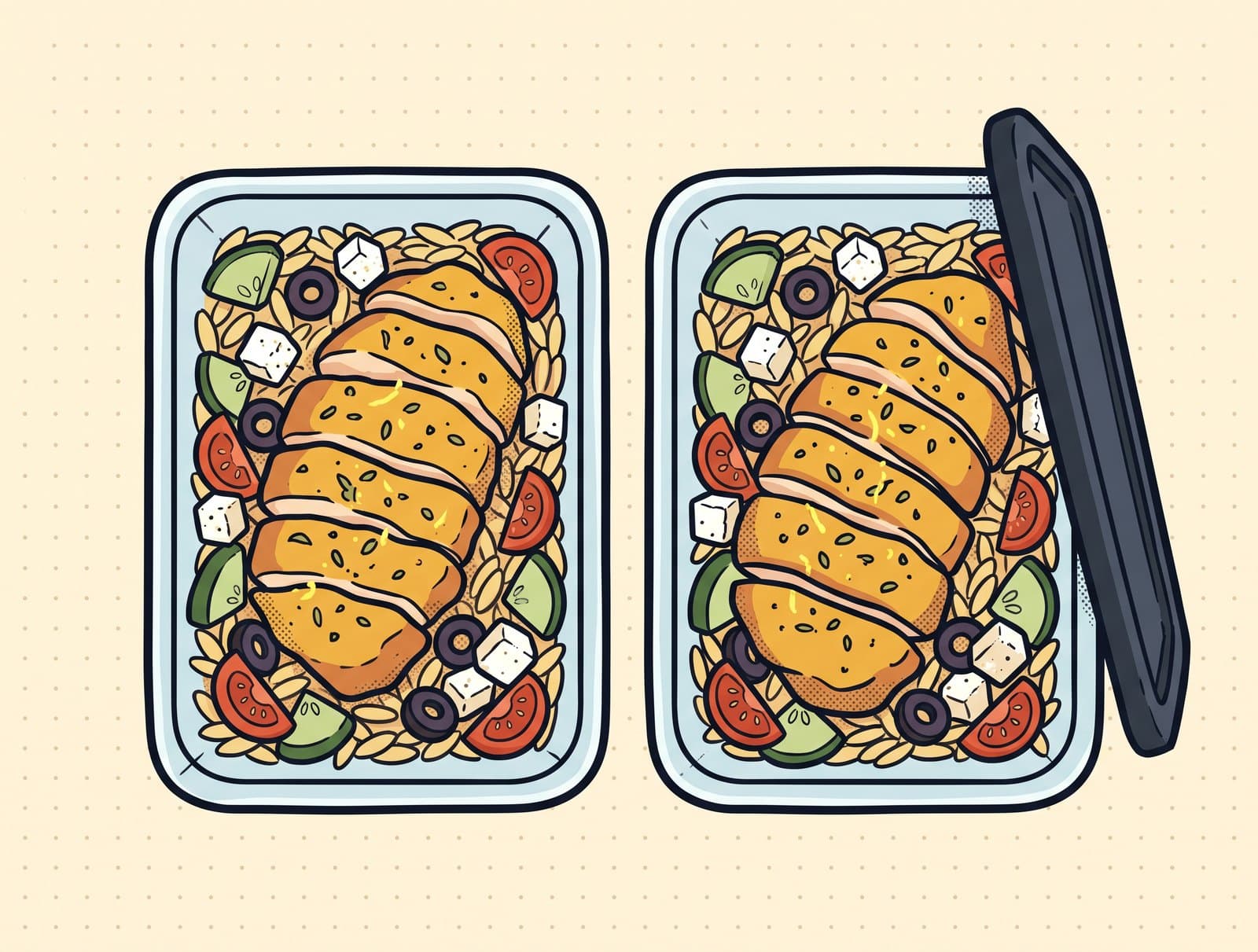 Greek Chicken Orzo Meal Prep