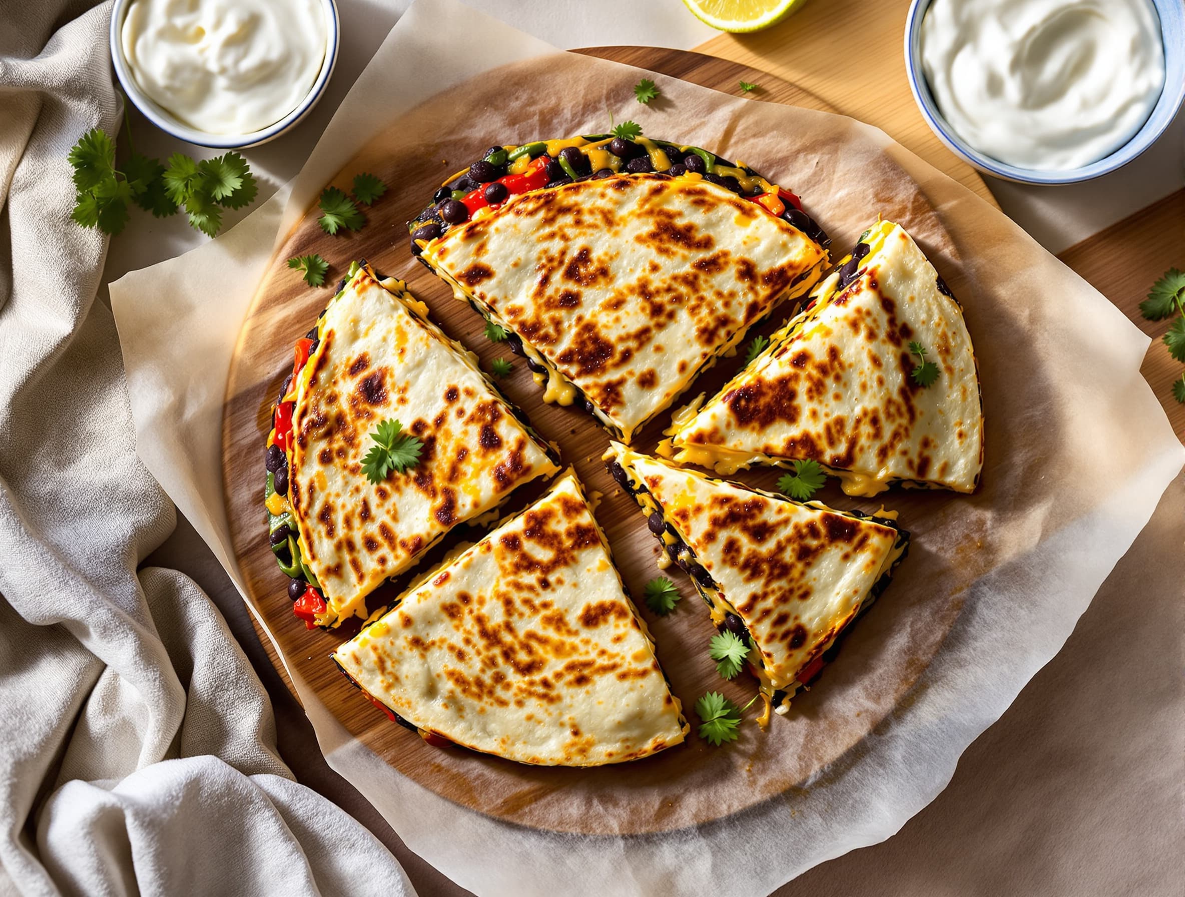 High-Protein Black Bean Quesadillas