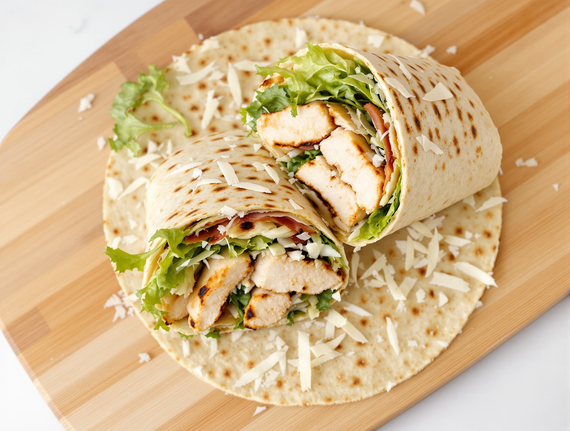 High-Protein Chicken Caesar Wrap