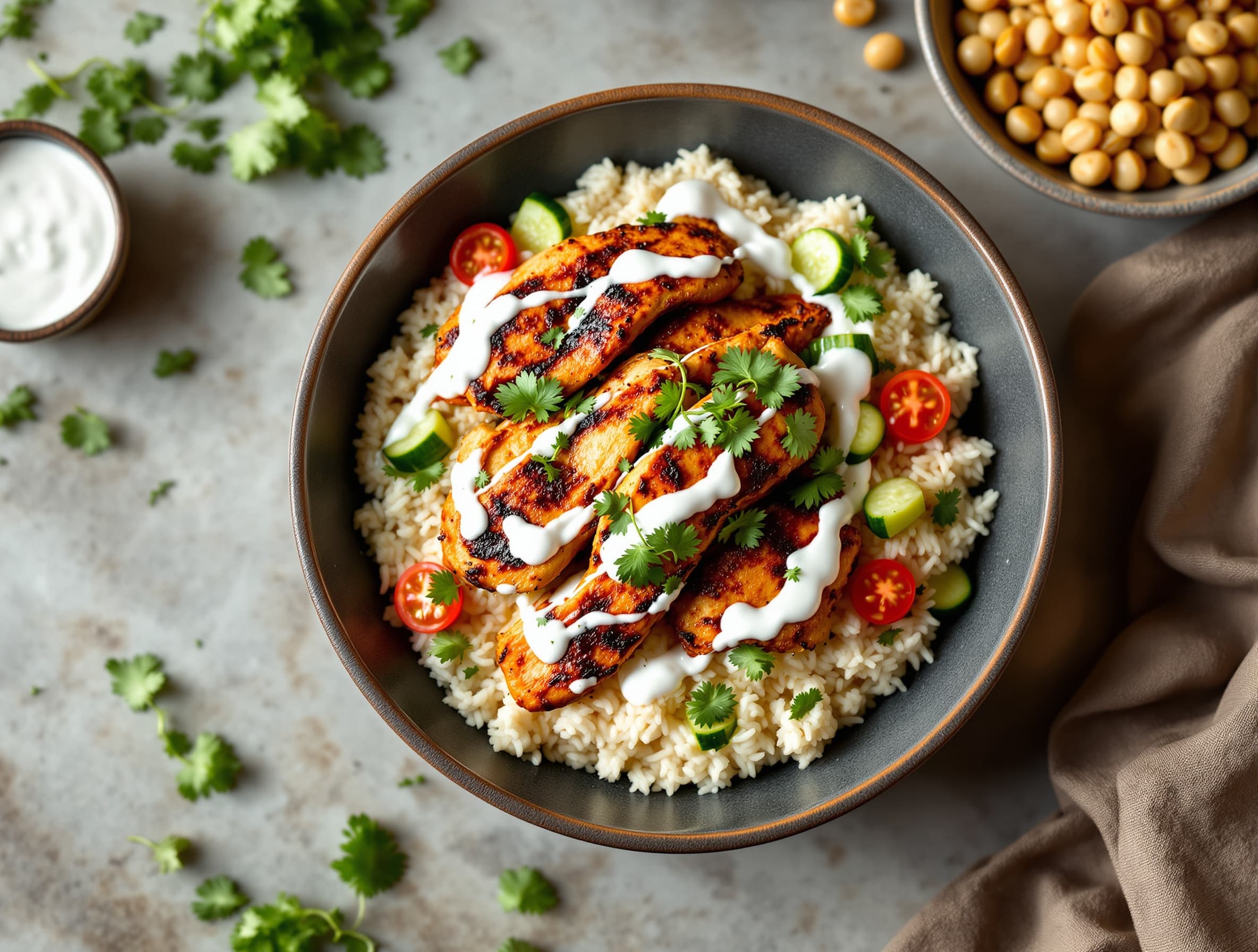 High-Protein Chicken Shawarma Bowl