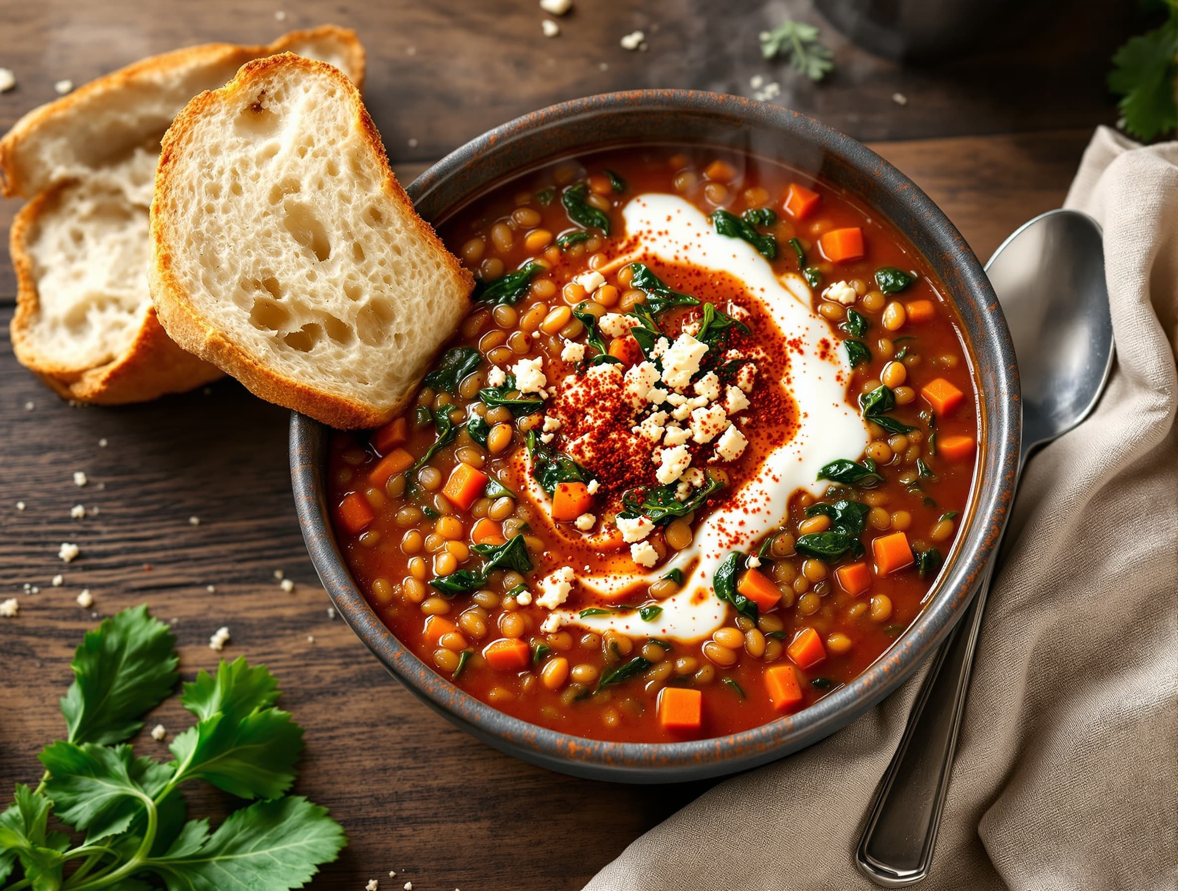 High-Protein Red Lentil Soup