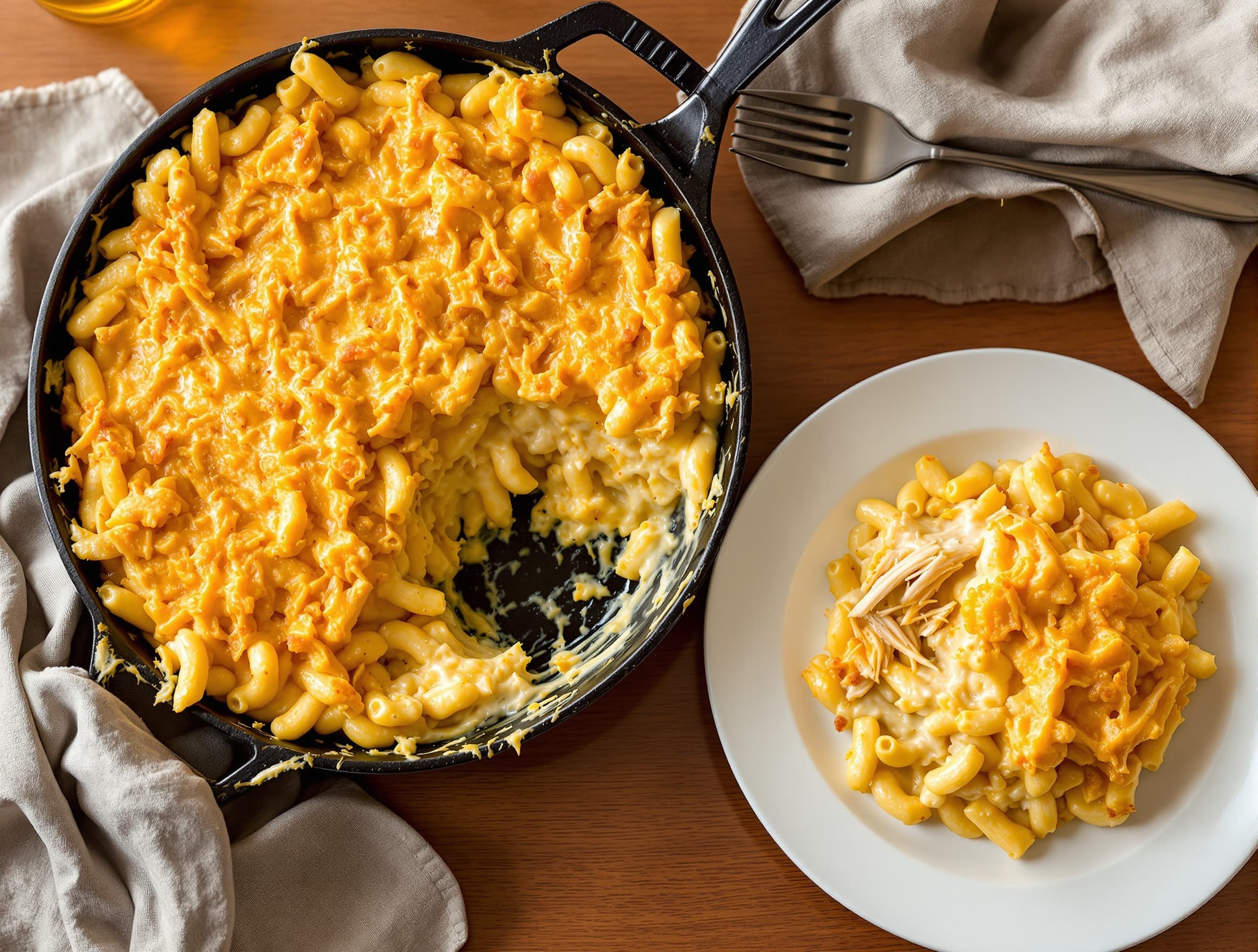 High-Protein Mac and Cheese With Chicken