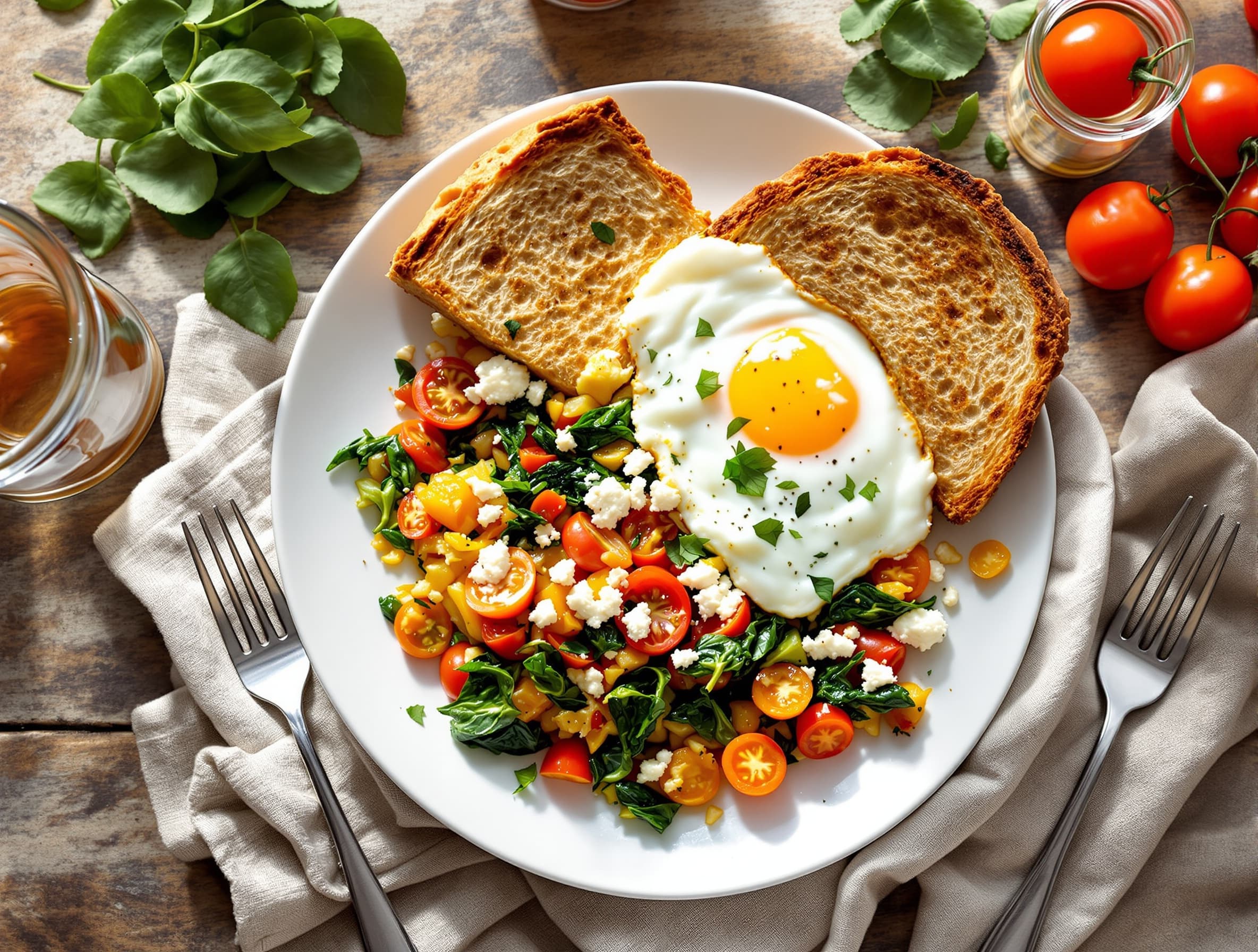 Low-Calorie Egg White Veggie Scramble