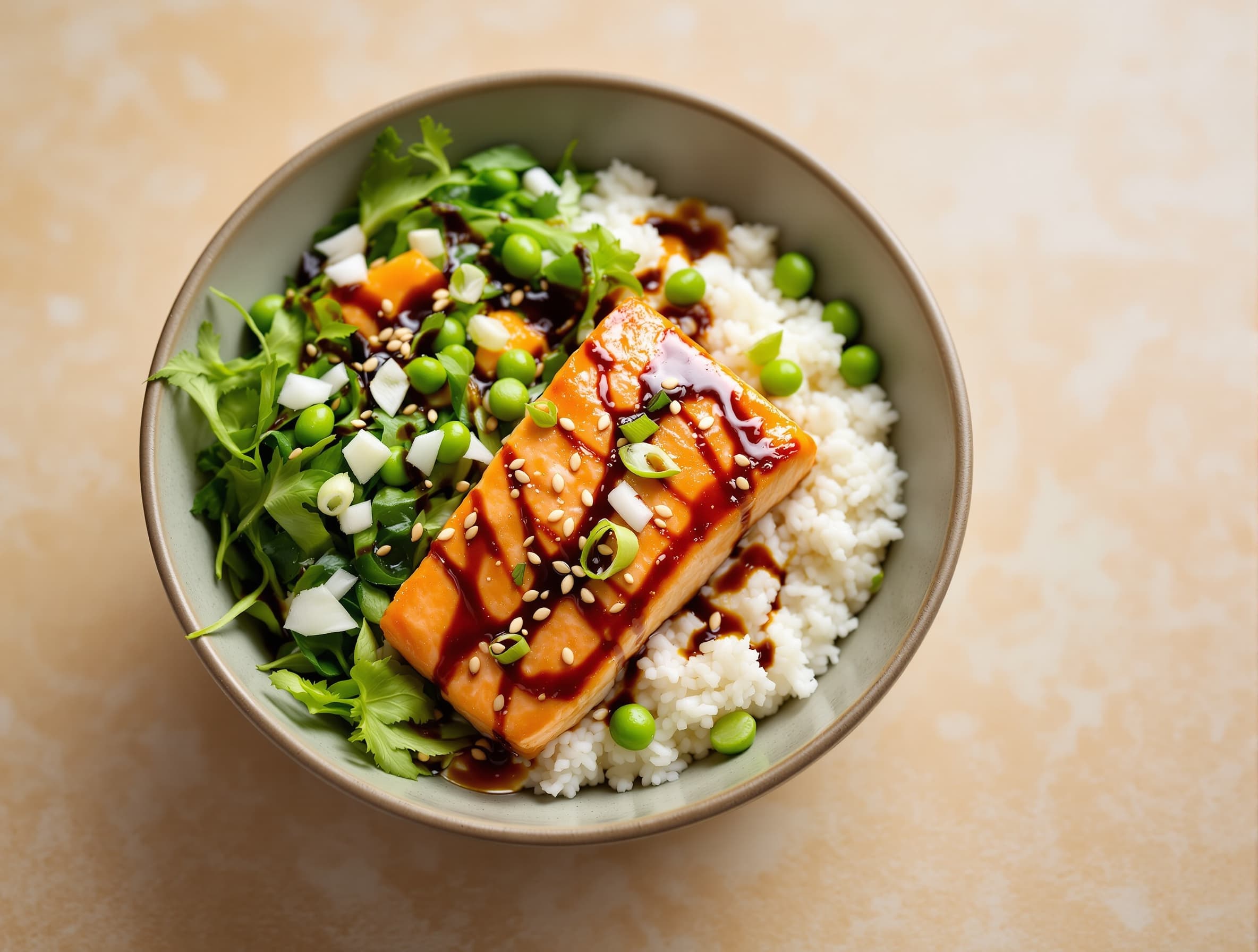 Salmon Teriyaki Rice Bowl